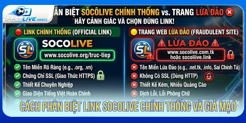Link Vào Socolive Mới Nhất - Truy Cập Trang Chủ Chính Thức Phân biệt link vào Socolive chính thức và link giả mạo